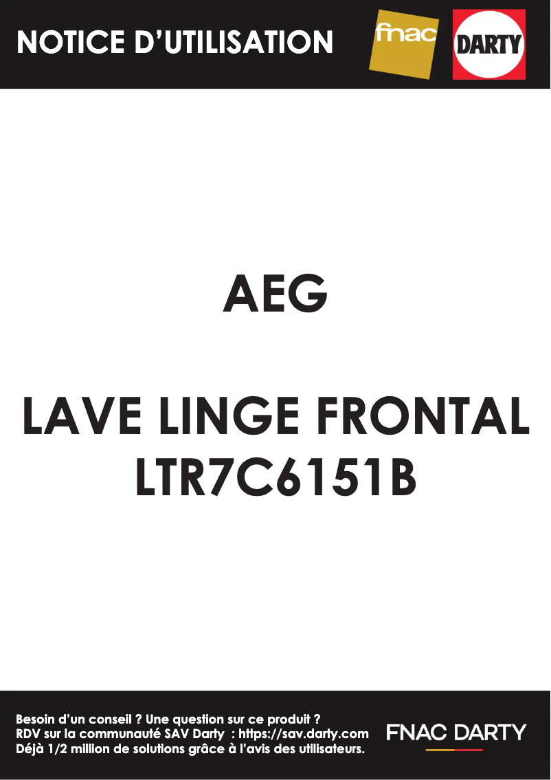 Página 1 del manual Manual de usuario AEG LTR7C6151B