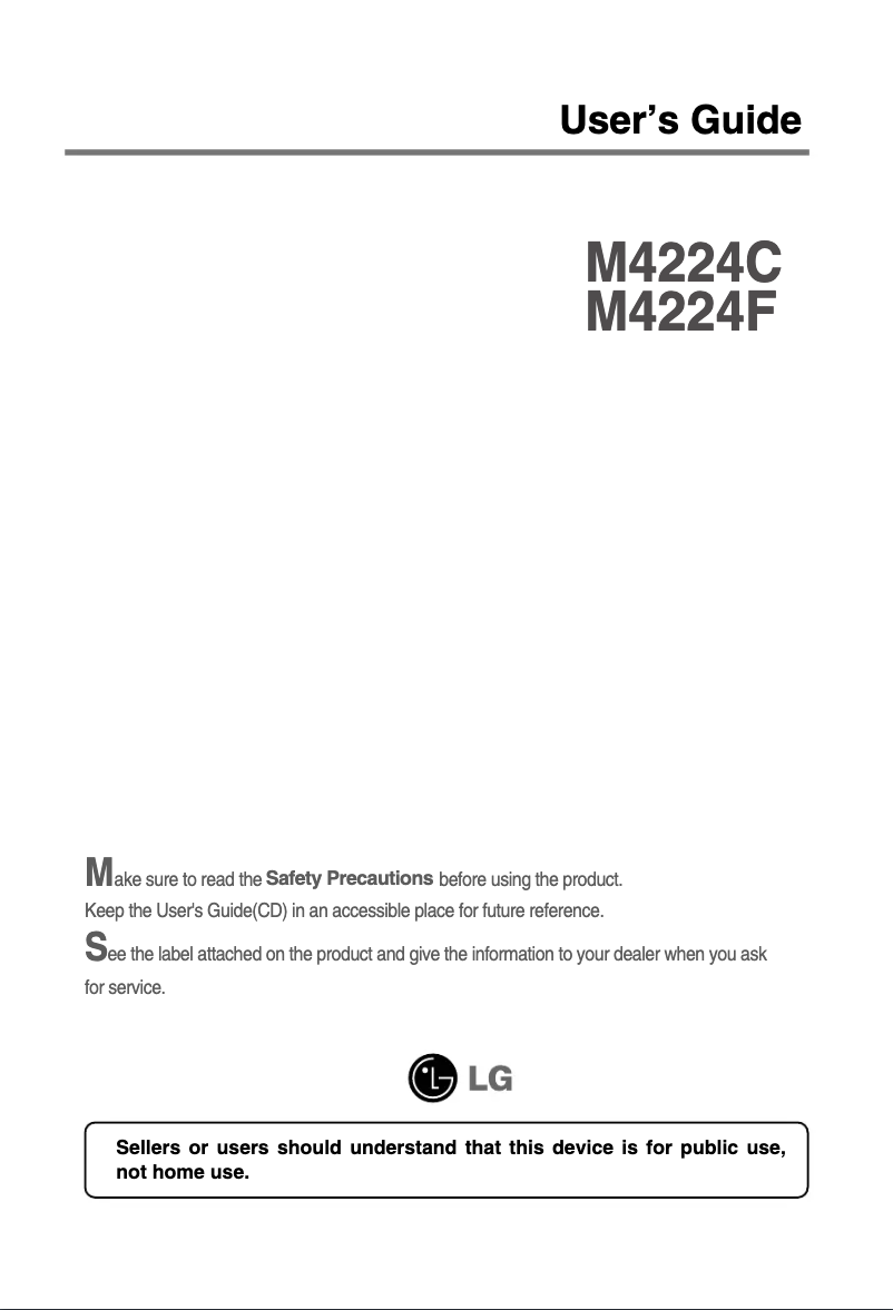 Página 1 del manual Manual de usuario LG M4224FCBAP