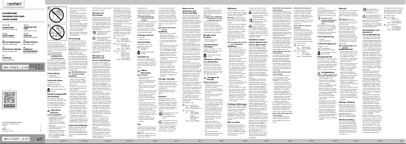 Page 1 de la notice Manuel utilisateur Zoofari IAN 376251