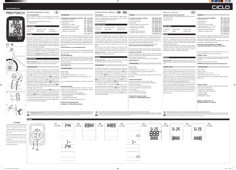 Image de la première page du manuel de l'appareil Protos 205
