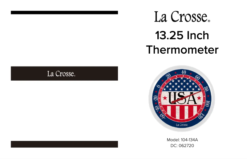 Page n°1 - Manuel utilisateur La Crosse Technology 104-134A
