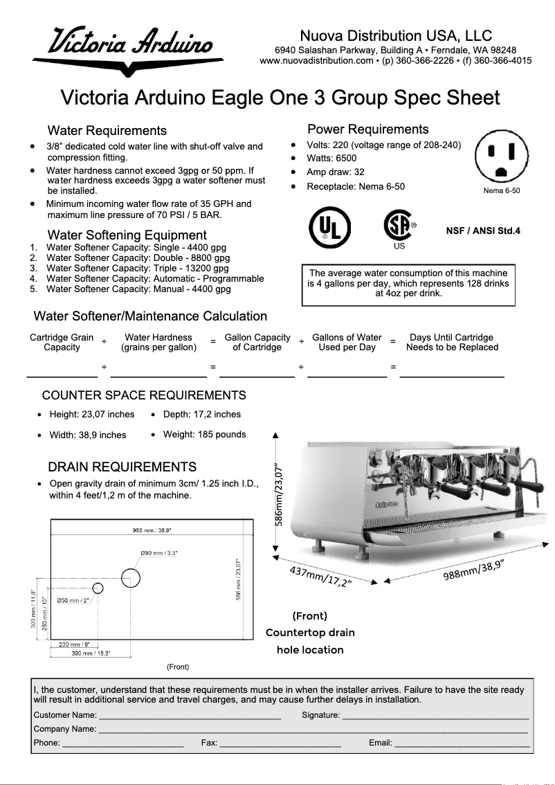Page n°1 - Fiche technique Victoria Arduino Eagle One