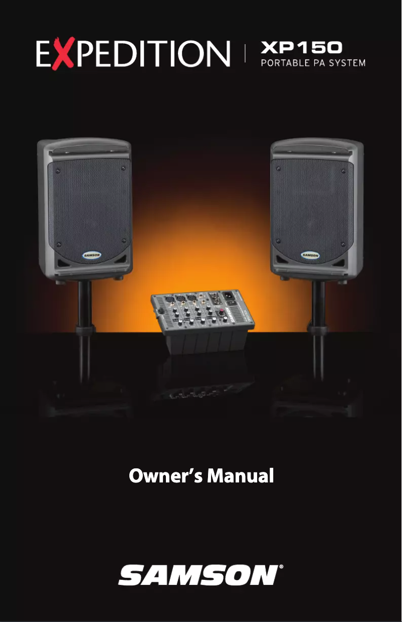 Page n°1 - Manuel utilisateur Samson XP150