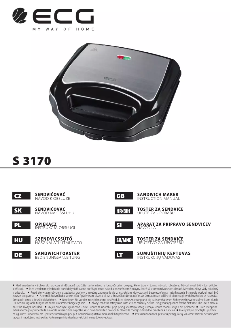 Page 1 de la notice Manuel utilisateur ECG S 3170