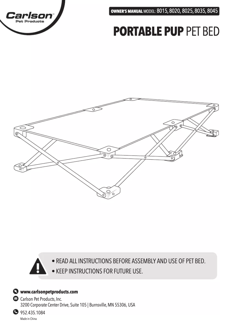 Page n°1 - Manuel utilisateur Carlson Portable Pup 8015