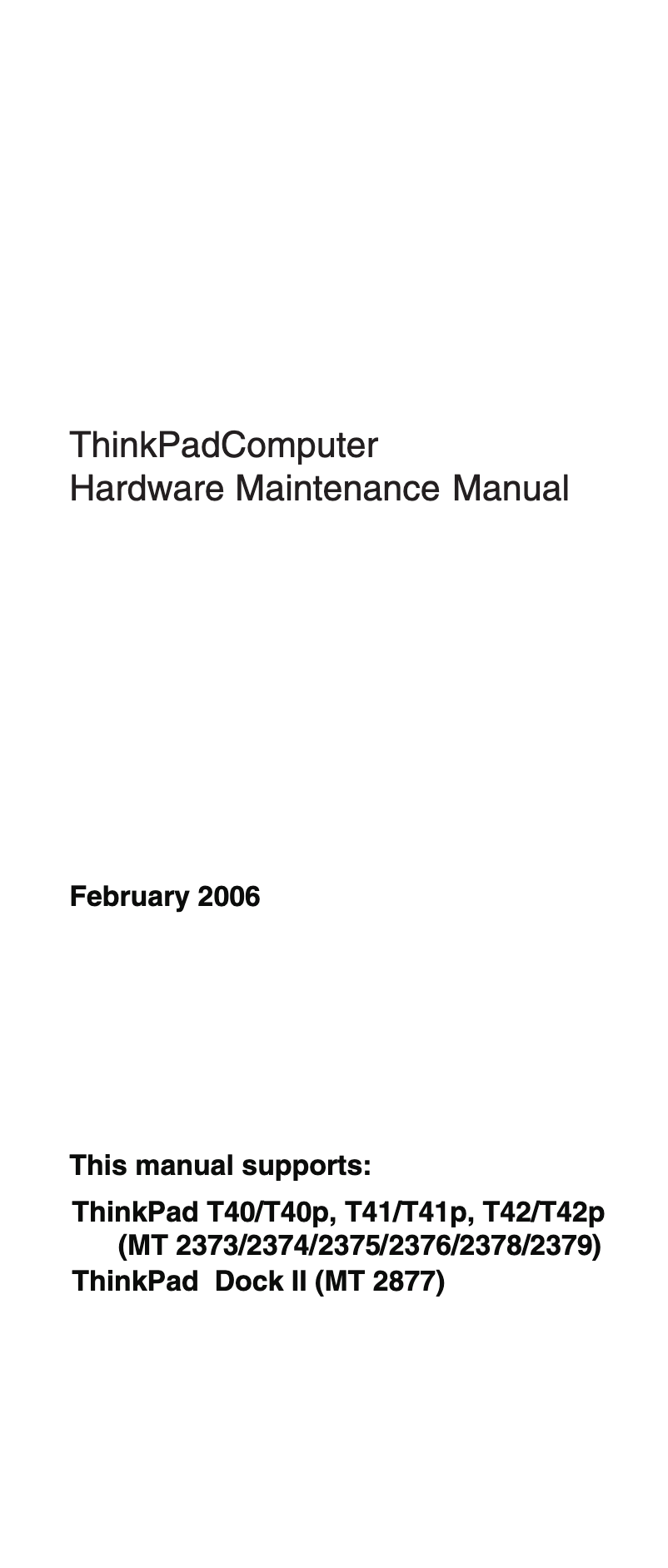 Page 1 de la notice Manuel utilisateur IBM ThinkPad T41