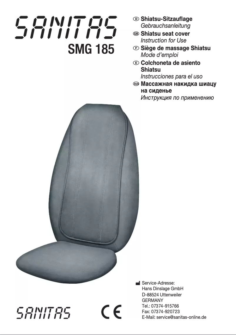 Page 1 de la notice Manuel utilisateur Sanitas SMG 185