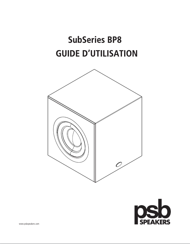 Image de la première page du manuel de l'appareil SubSeries BP8