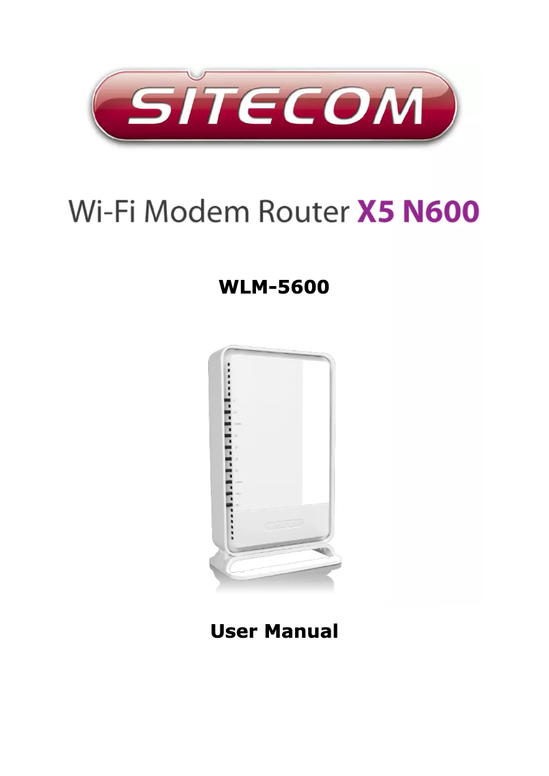 Page n°1 - Manuel utilisateur Sitecom X5 N600