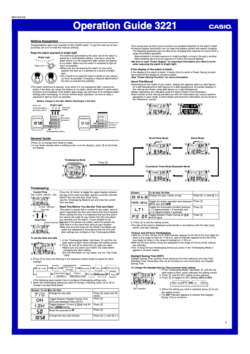 Page n°1 - Manuel utilisateur Casio GX-56-1AER