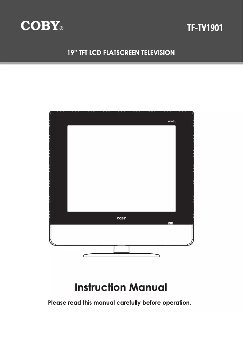Page 1 de la notice Manuel utilisateur Coby TF-TV1901