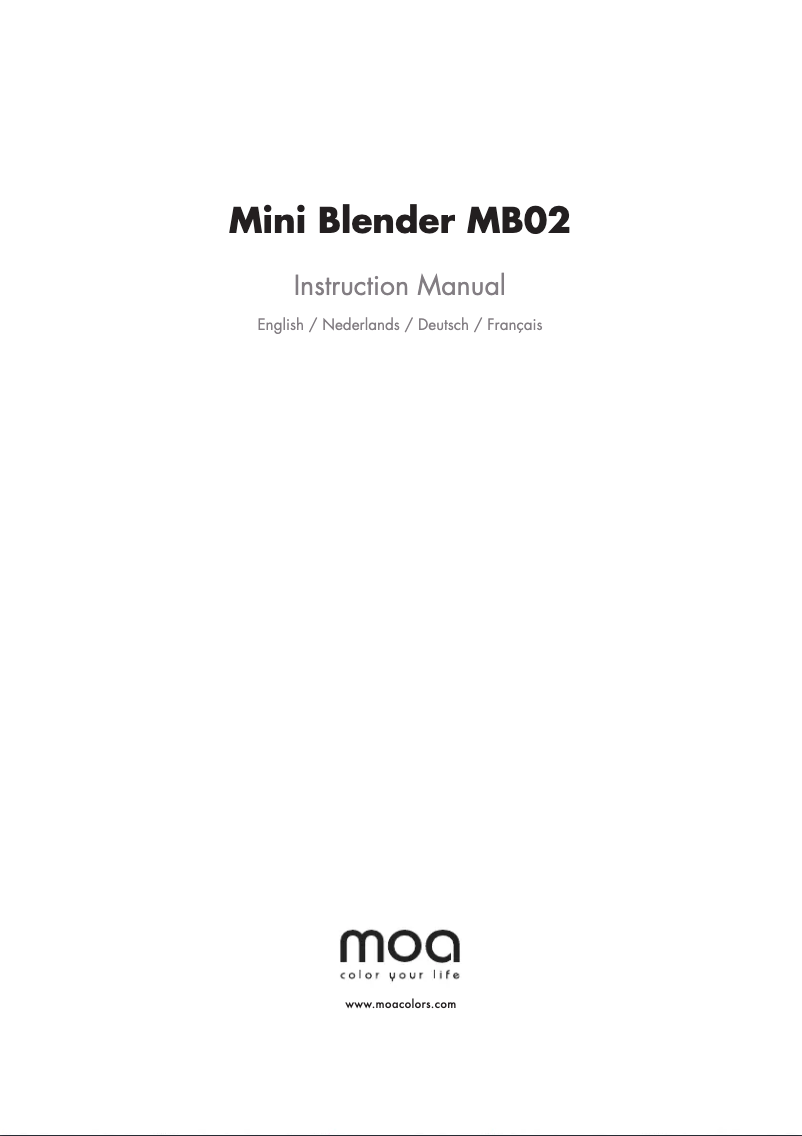 Page n°1 - Manuel utilisateur Moa MB02
