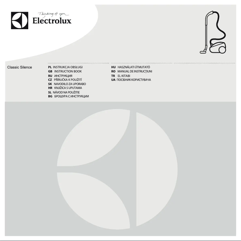 Page 1 de la notice Manuel utilisateur Electrolux Classic Silence ZCS2220BEL