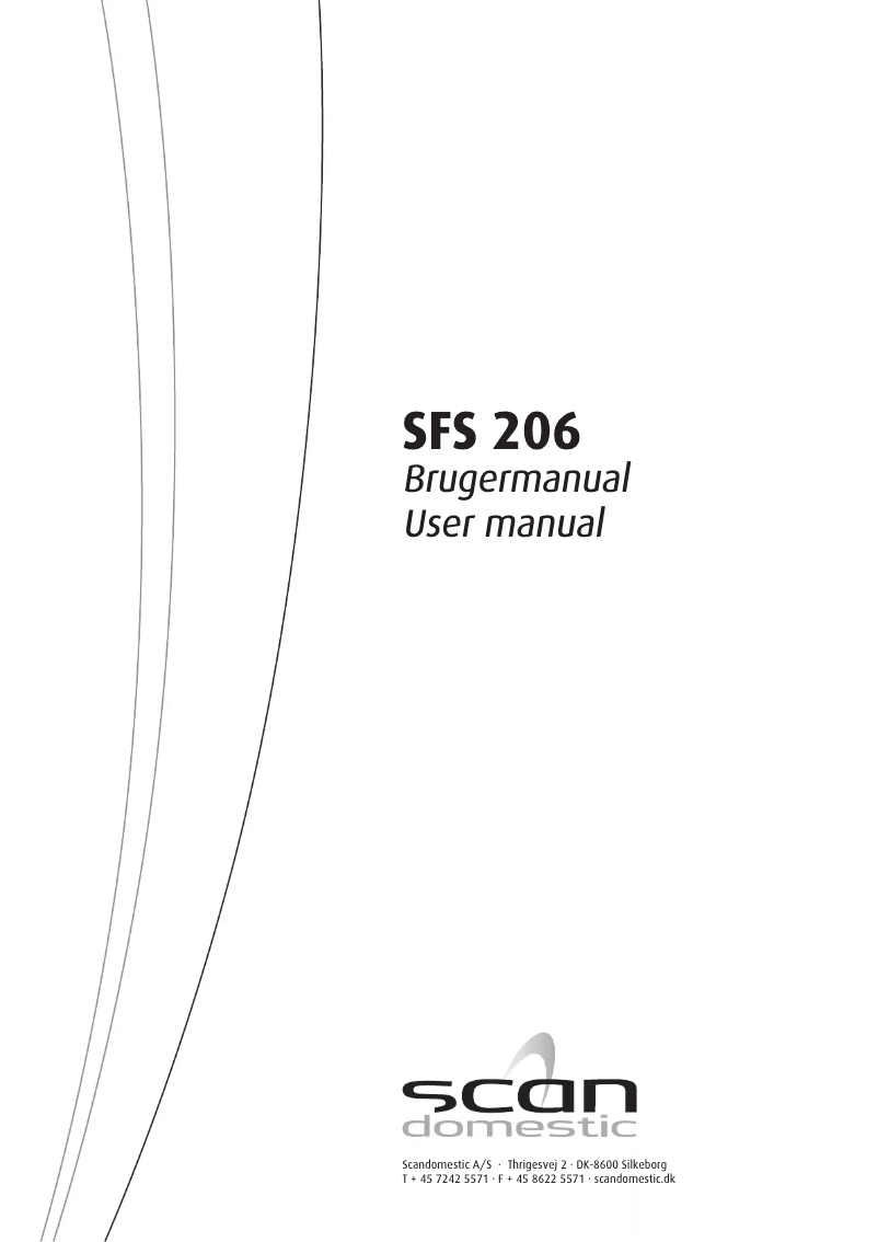 Page n°1 - Manuel utilisateur Scandomestic SFS 206
