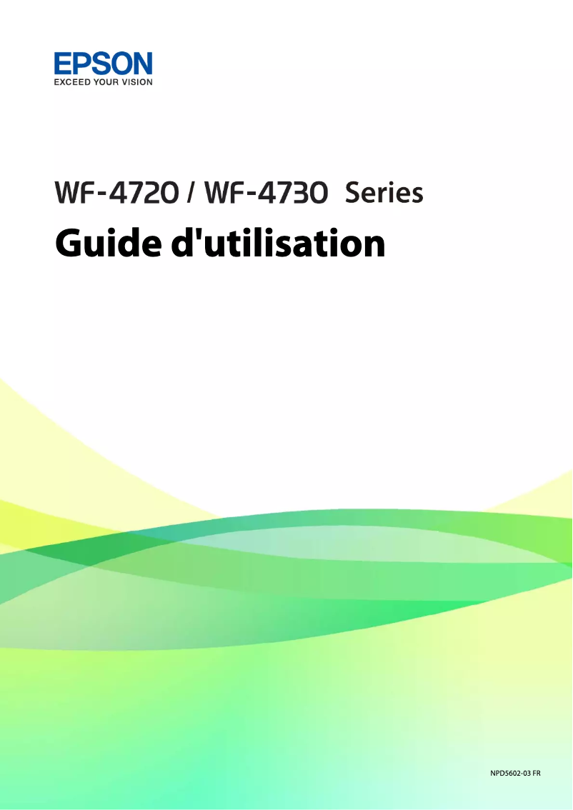 Page n°1 - Manuel utilisateur Epson WorkForce Pro WF-4730DTWF