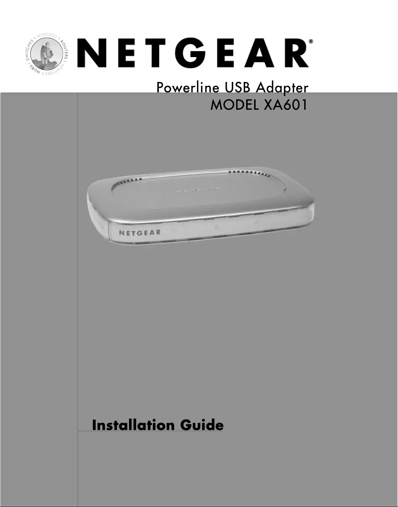 Page 1 de la notice Guide d'installation Netgear XA601