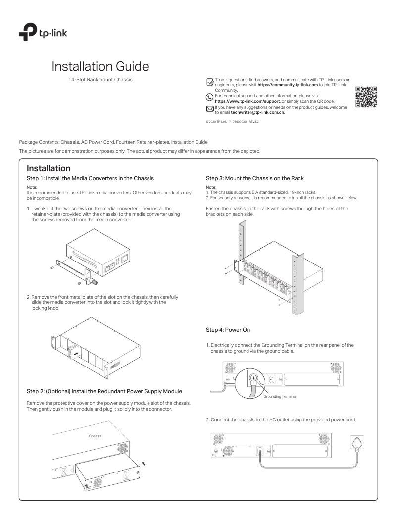Page 1 de la notice Guide d'installation TP-Link TL-FC1420