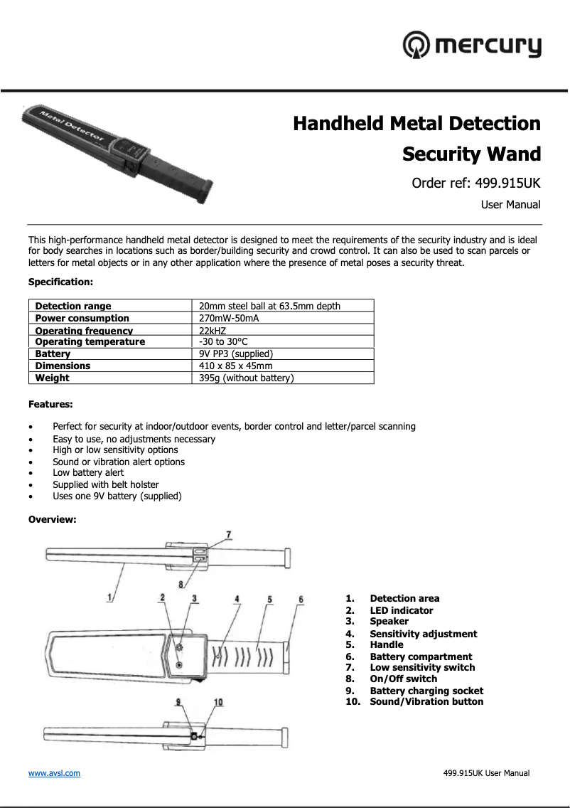 Image de la première page du manuel de l'appareil MDW-01