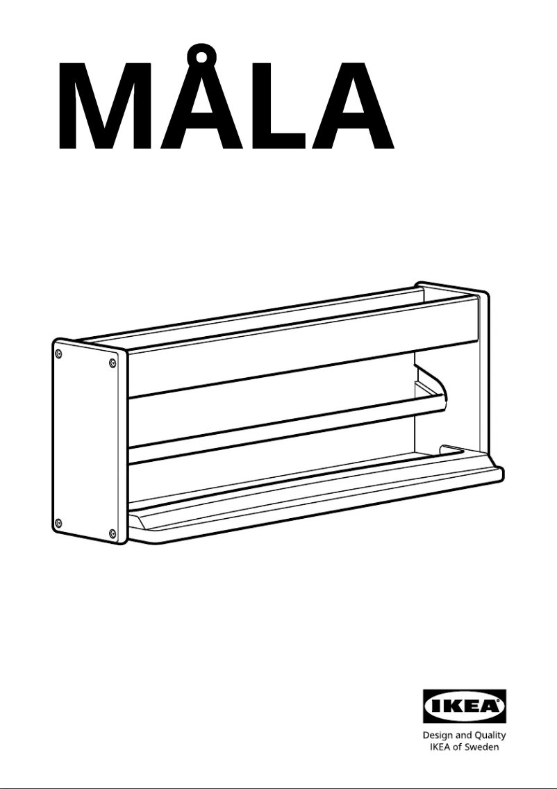 Page 1 de la notice Manuel utilisateur Ikea MÅLA 504.889.70