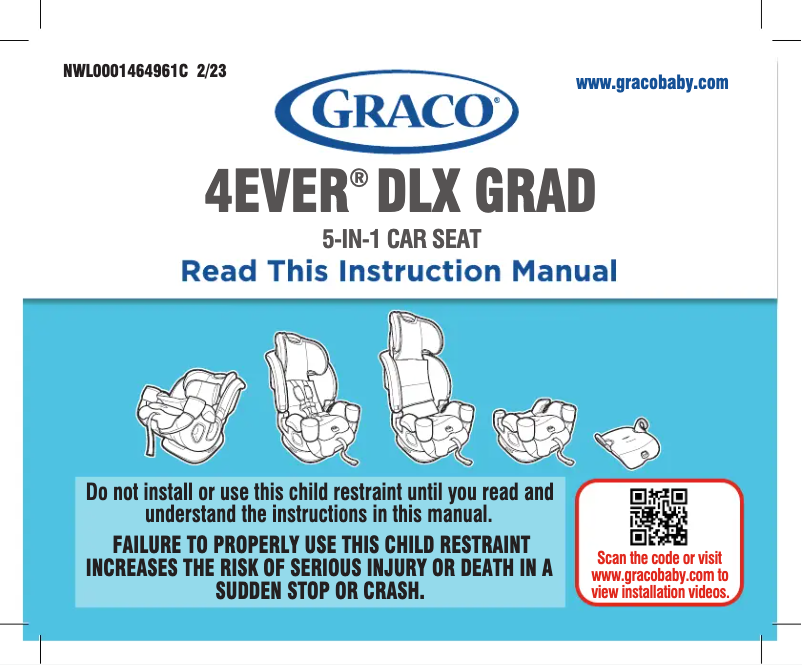 Página 1 del manual Guía de inicio rápido Graco 4Ever DLX