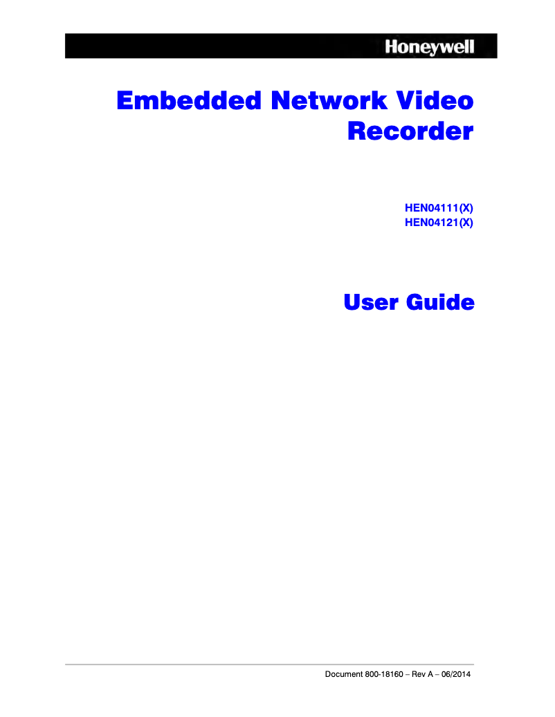 Page 1 de la notice Manuel utilisateur Honeywell HEN04121