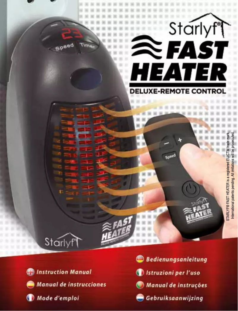Image de la première page du manuel de l'appareil Fast Heater Deluxe Remote Control