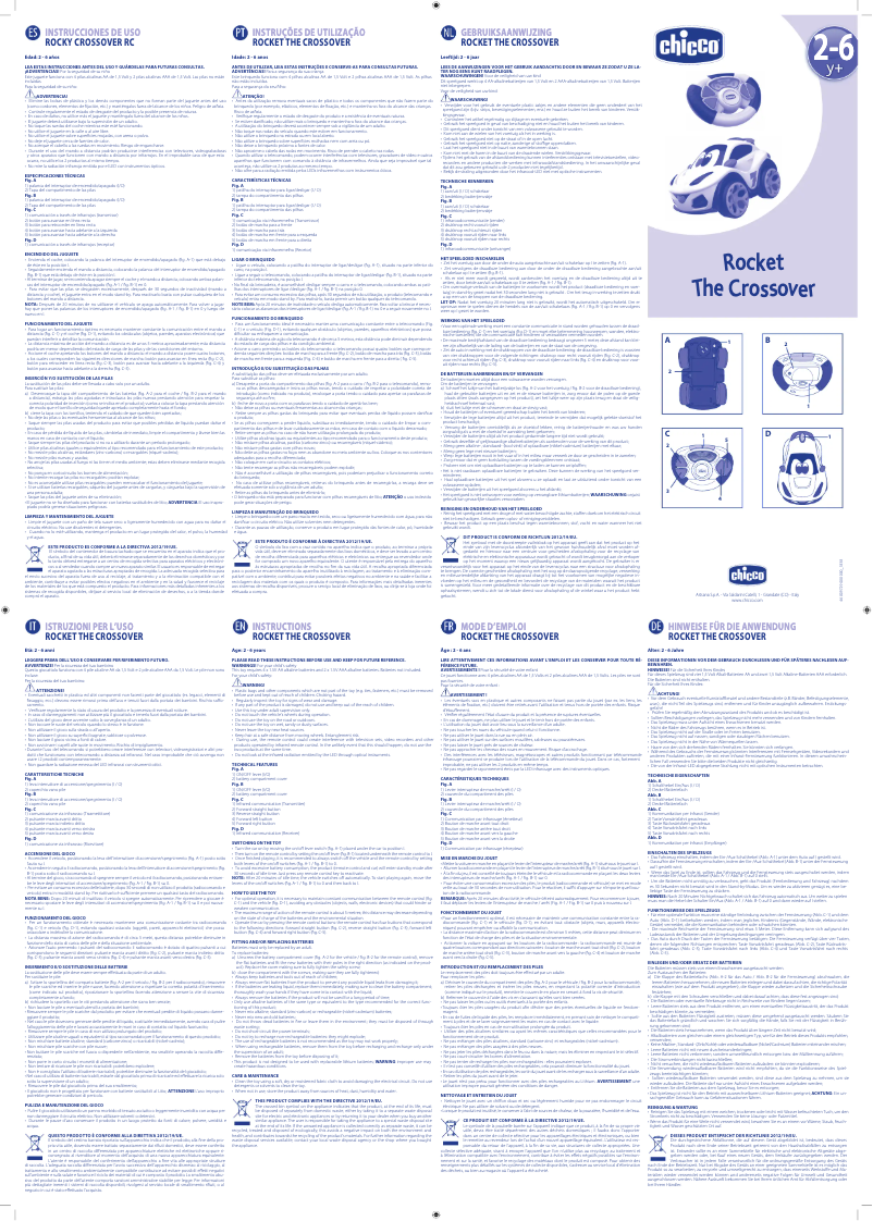 Image de la première page du manuel de l'appareil Rocket The Crossover