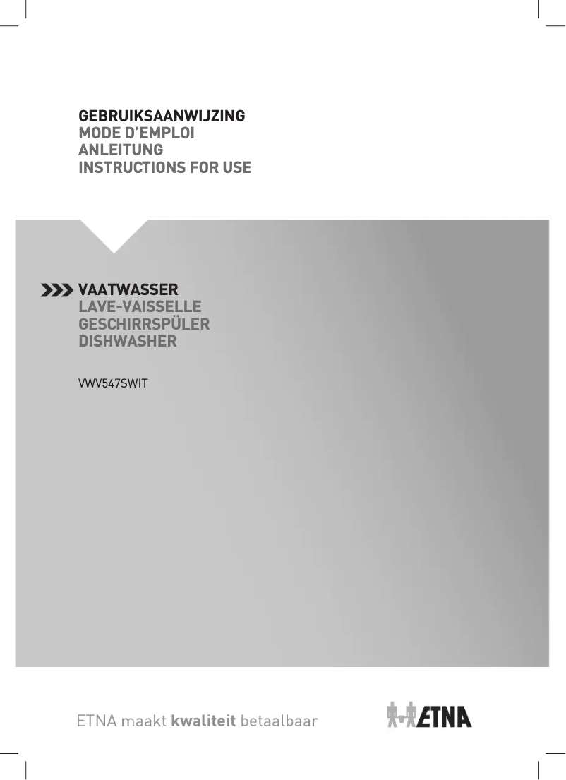 Page n°1 - Manuel utilisateur Etna VWV547SWIT