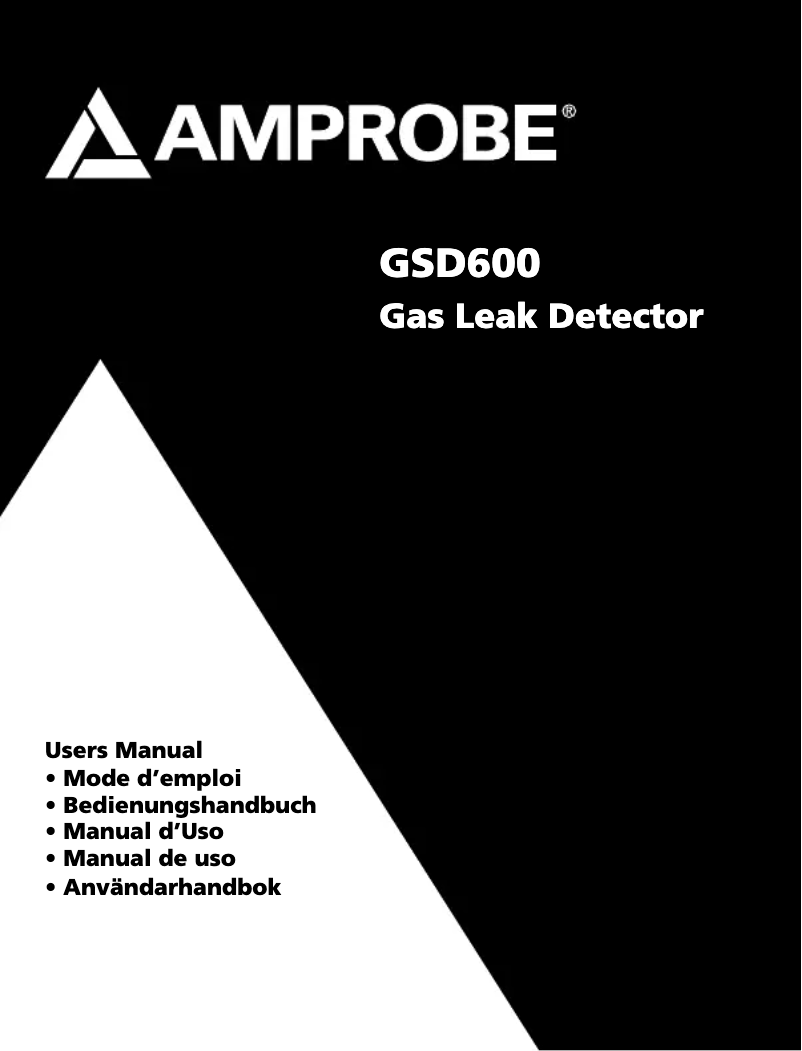 Page 1 de la notice Manuel utilisateur Amprobe GSD600