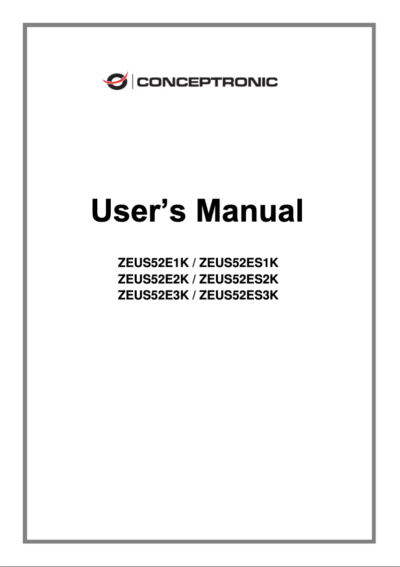 Page 1 de la notice Manuel utilisateur Conceptronic ZEUS52E1K