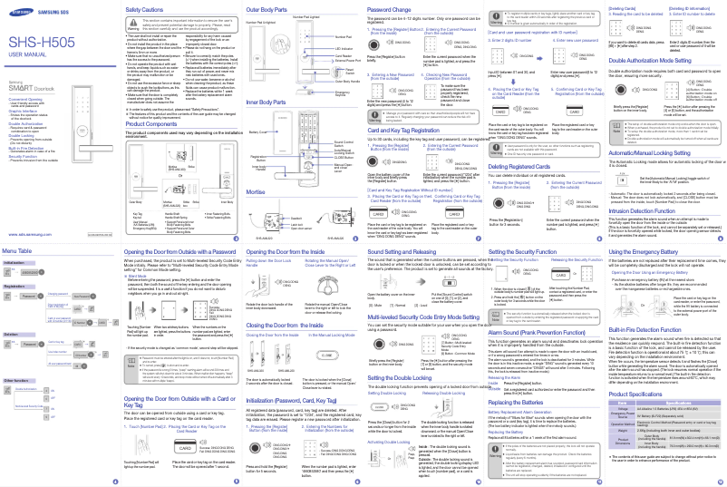 Page 1 de la notice Manuel utilisateur Samsung SHS-H505