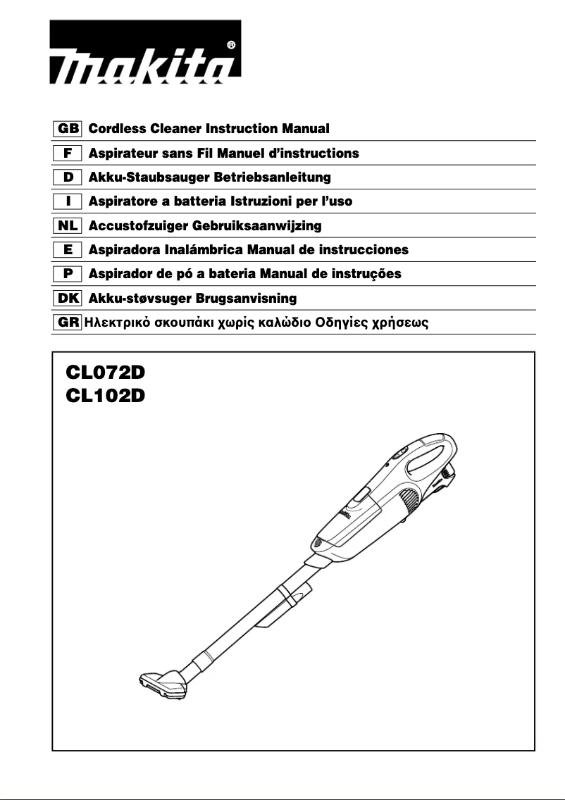 Image de la première page du manuel de l'appareil CL072DZ