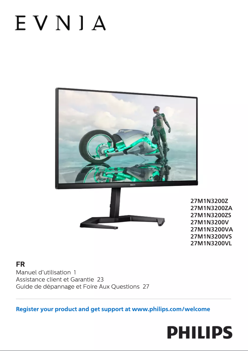 Page n°1 - Manuel utilisateur Philips Evnia 27M1N3200ZS
