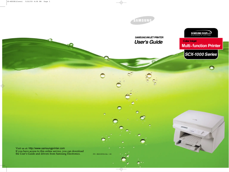 Page 1 de la notice Manuel utilisateur Samsung SCX-1000