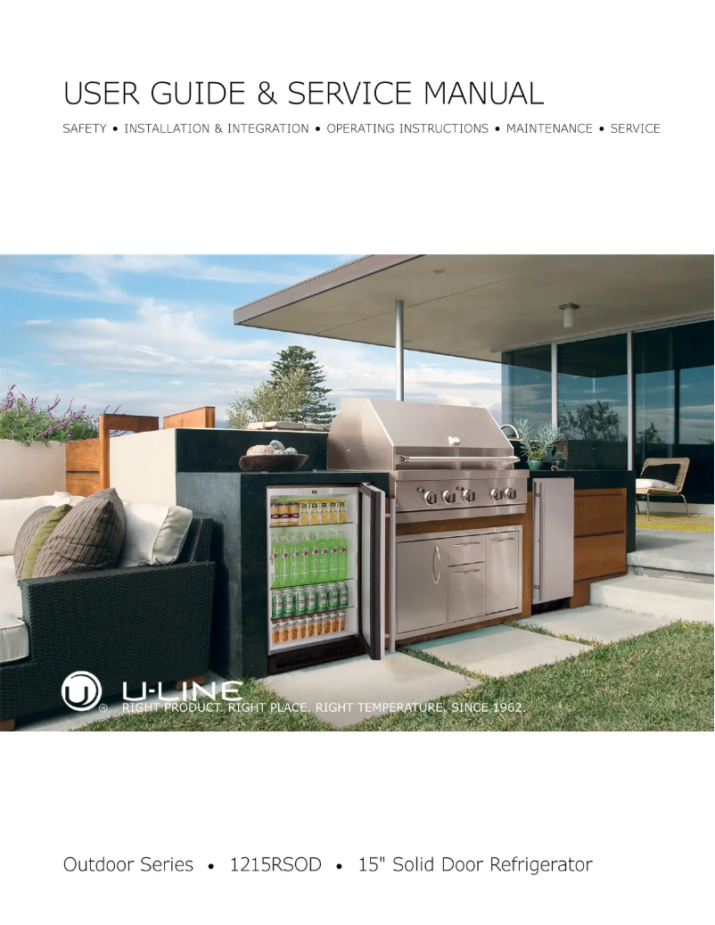 Page n°1 - Manuel utilisateur U-Line U-1215ROD