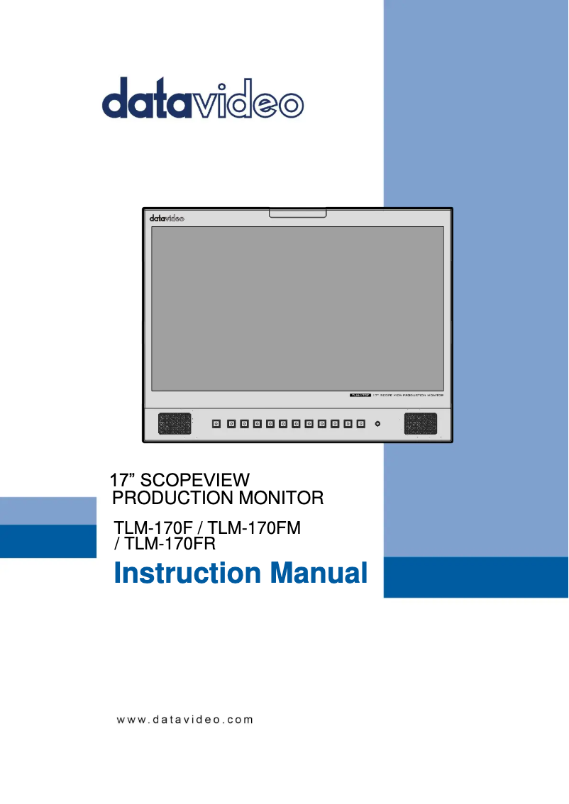 Image de la première page du manuel de l'appareil TLM-170FR
