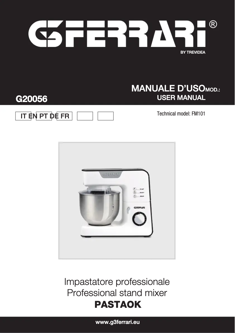 Page n°1 - Manuel utilisateur G3 Ferrari G20056