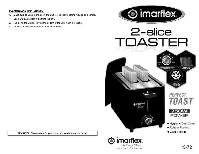 Image de la première page du manuel de l'appareil IS-72