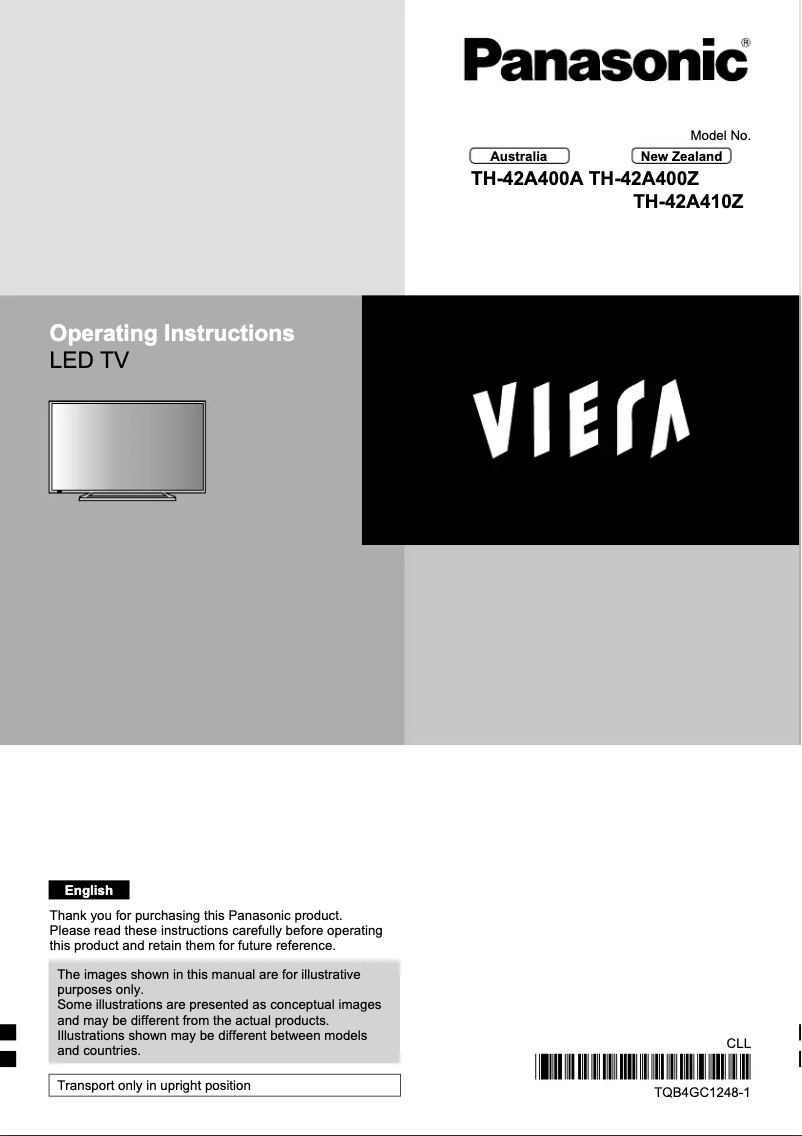 Page n°1 - Manuel utilisateur Panasonic TH-42A400A