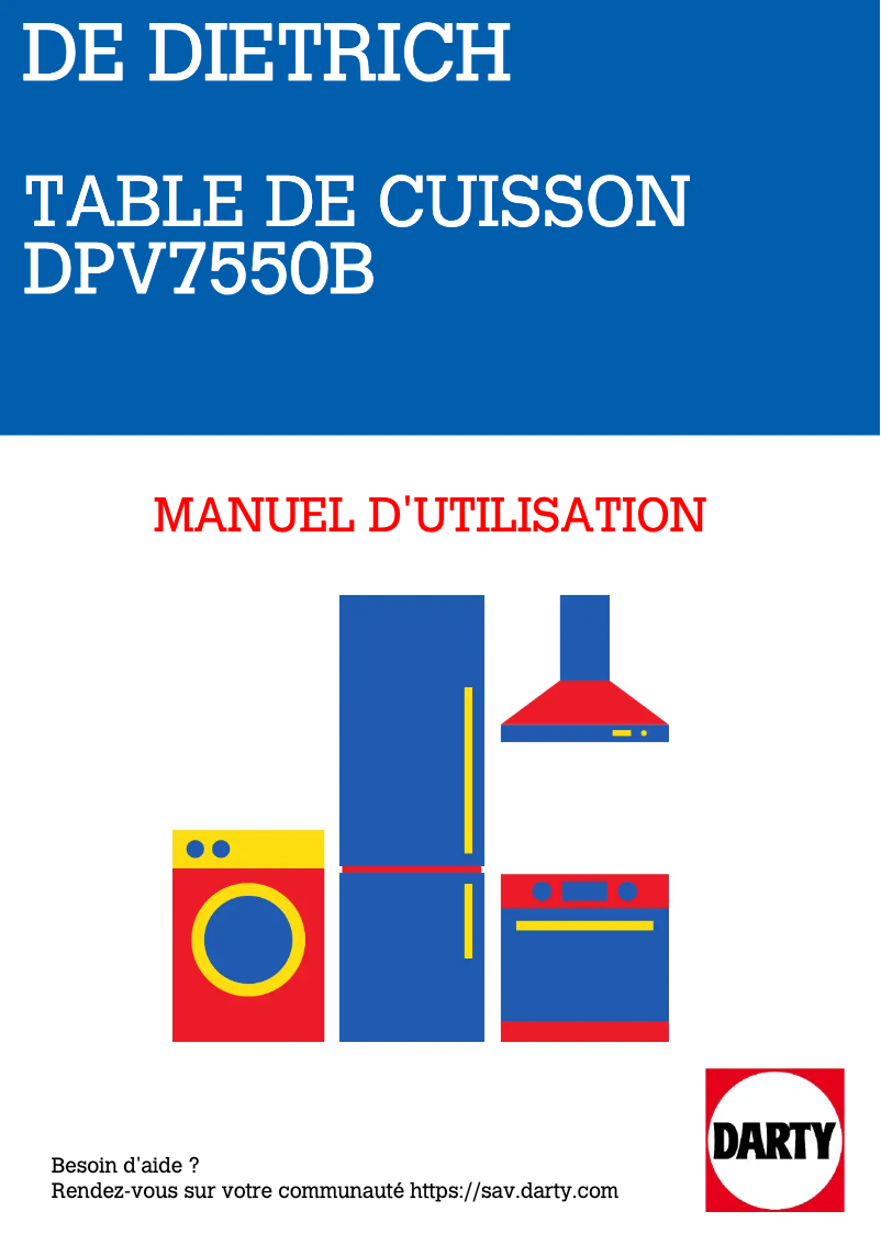 Image de la première page du manuel de l'appareil DPV7550B