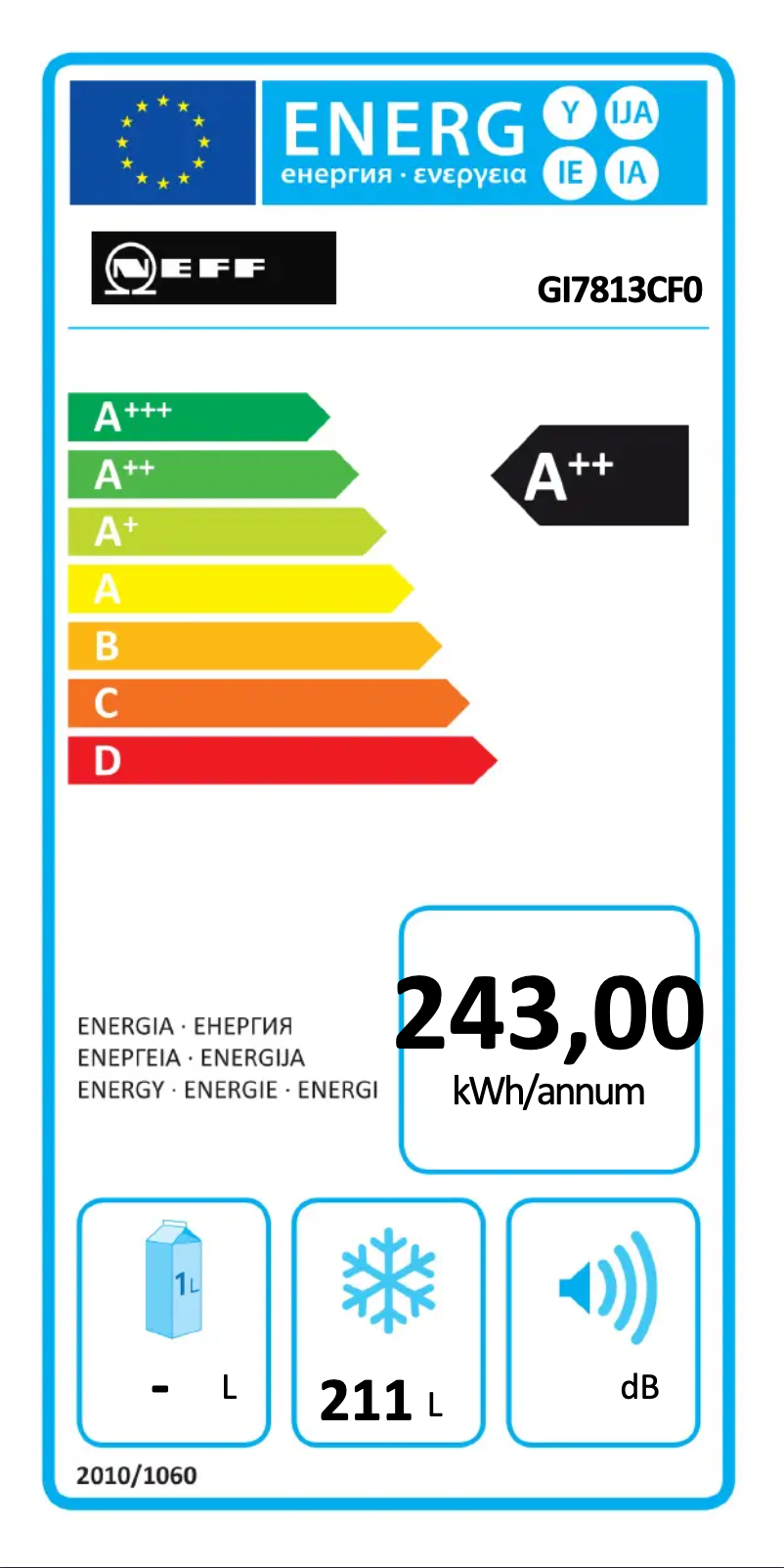Page n°1 - Label énergétique Neff GI7813CF0