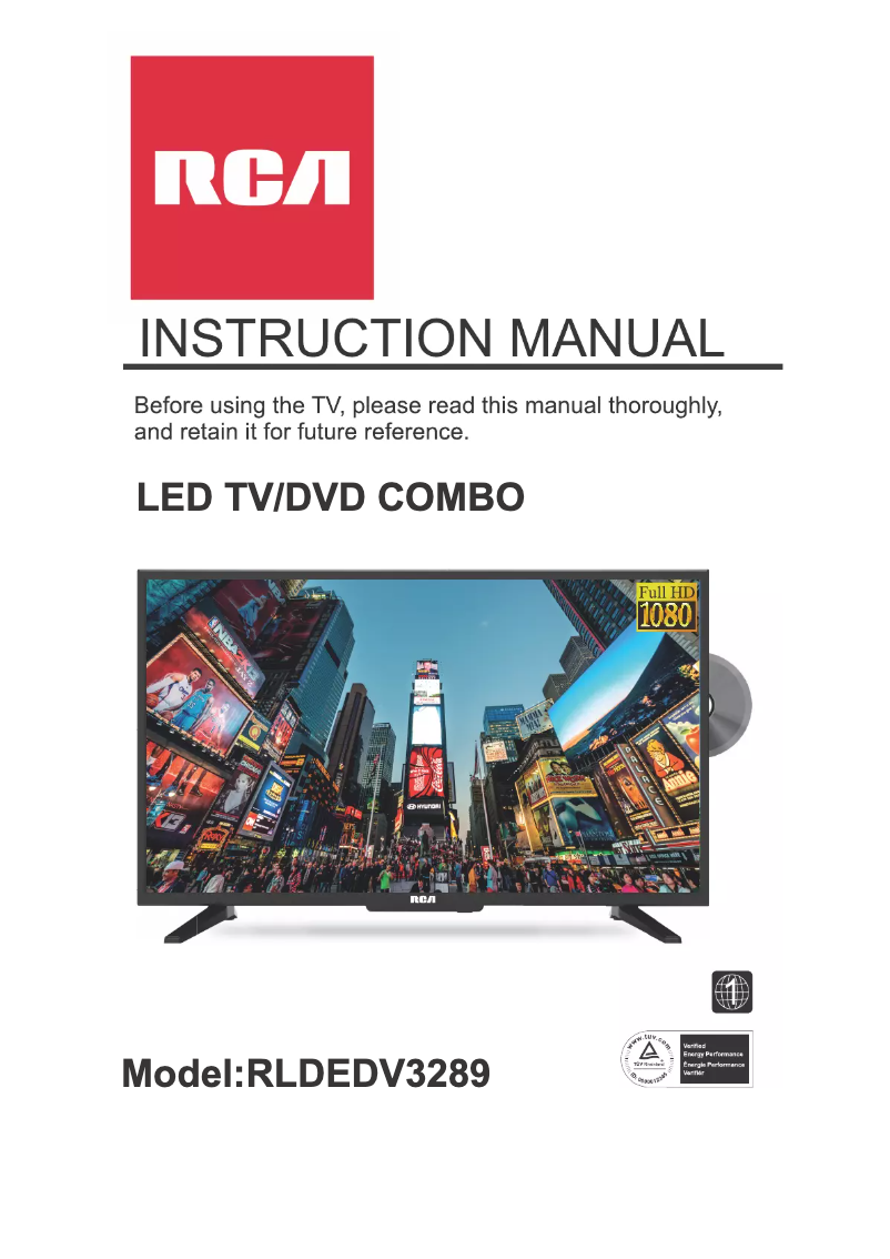 Page 1 de la notice Manuel utilisateur RCA RLDEDV3289