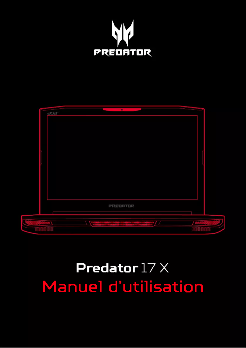 Page 1 de la notice Manuel utilisateur Acer Predator 17 X
