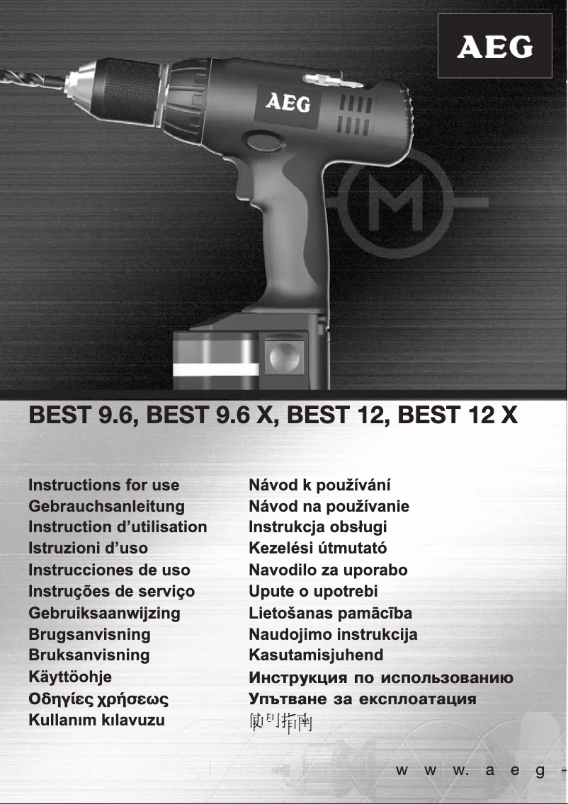 Page n°1 - Manuel utilisateur AEG BEST 12