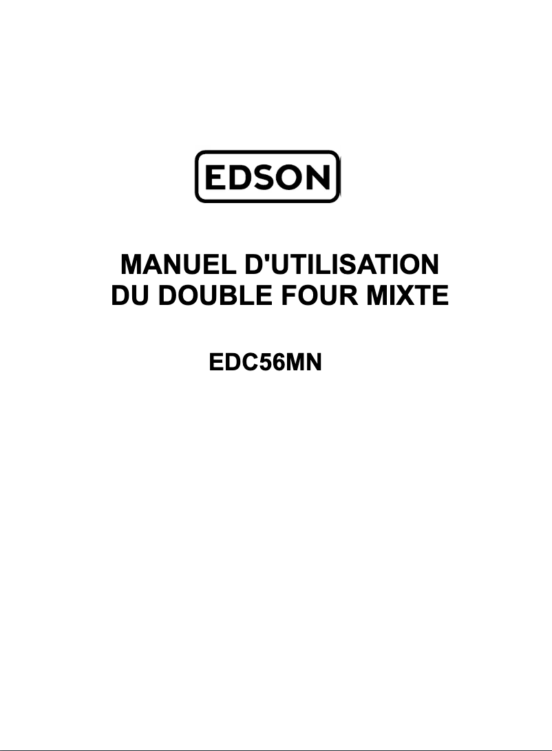Page 1 de la notice Manuel utilisateur Edson EDC56MN