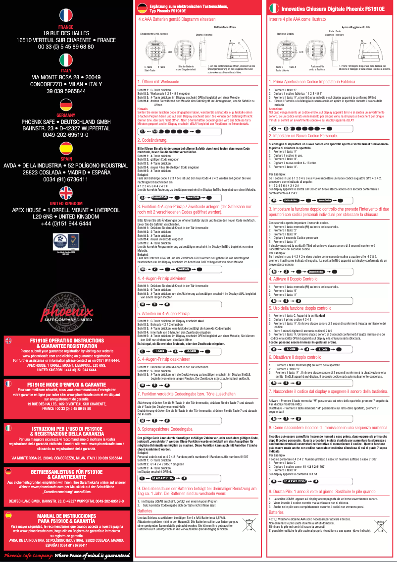 Page 1 de la notice Manuel utilisateur Phoenix Fire Commander FS1913E