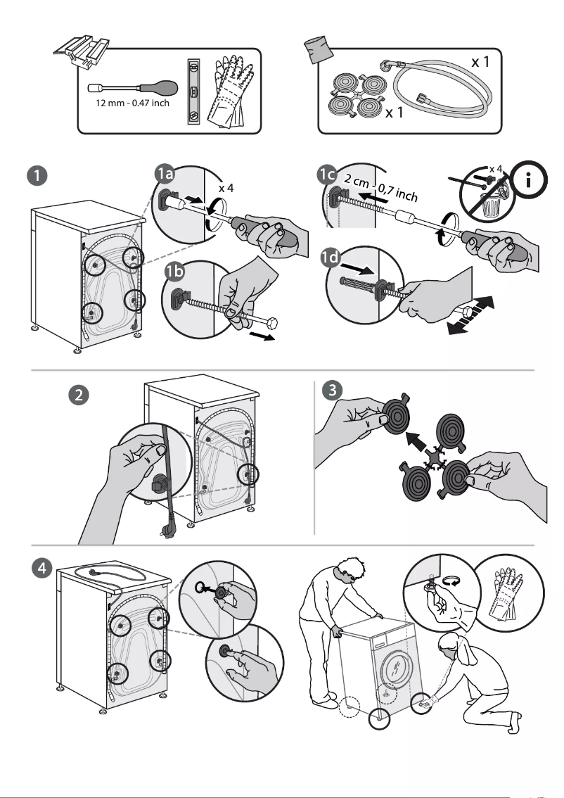 Página 1 del manual Instrucciones de seguridad Indesit BWE 91496X WSV EE