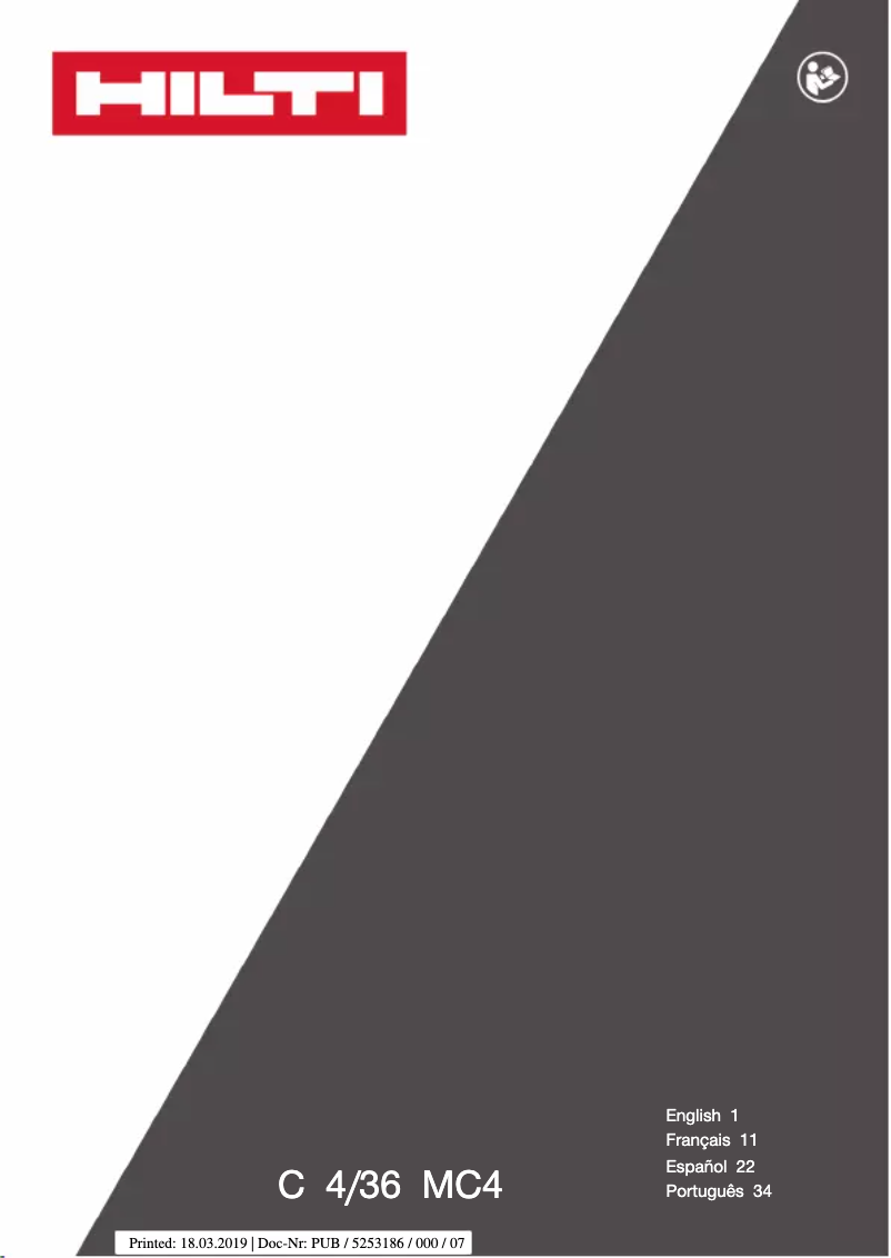Page n°1 - Manuel utilisateur Hilti B22 4.0 22V