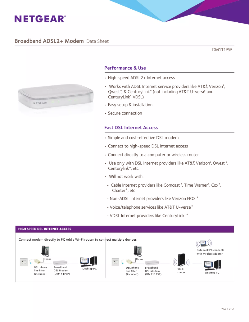 Image de la première page du manuel de l'appareil DM111PSPv2