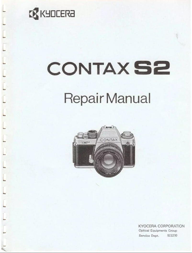 Page n°1 - Manuel utilisateur Contax S2